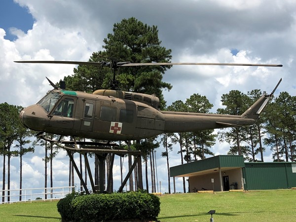 Helicopter at Veterans Memorial in Elba