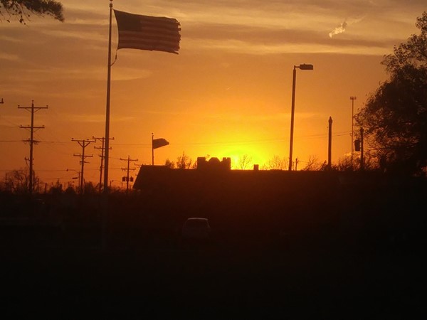 The sun sets on Old Glory in Canute