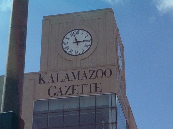 Unlike a lot of towns, Kalamazoo still has a newspaper. 