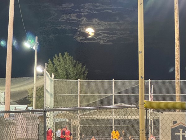 Fall baseball is in full swing! Caught this cool photo of the moon a couple weeks ago