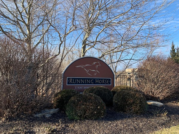 Running Horse subdivision entrance 