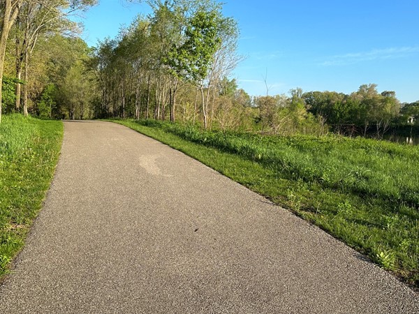 Big Woods Lake offers nice wide paved trails as it meanders around the lake