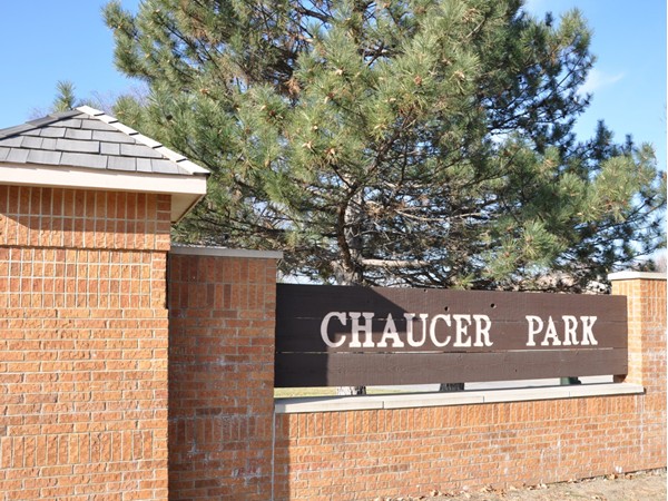 Chaucer Park entrance, a townhome community near 70th & South