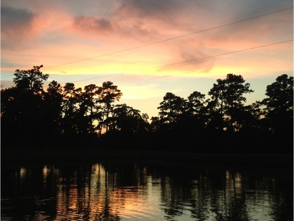 Pond sunset in Folsom
