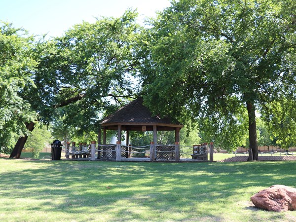 Neighborhood gazebo for taking pictures and the perfect meeting spot   