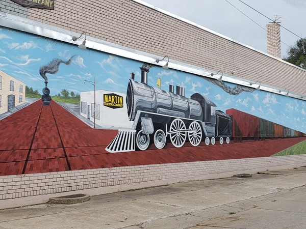 One of the mural paintings located on a building downtown