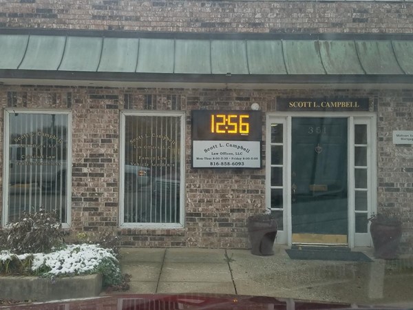 Scott Campbell's Law Office. Located across from the Court House
