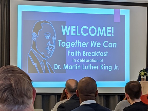 I was able to attend the first Inter-Faith Community Breakfast celebrating the legacy of MLK