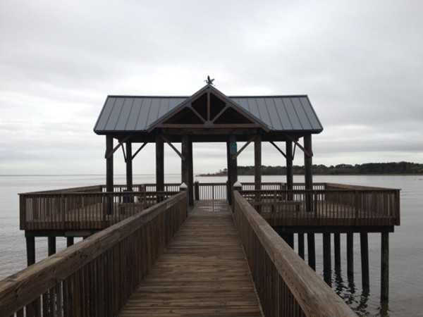 This pier in northwest Mobile is a fine place to watch the water