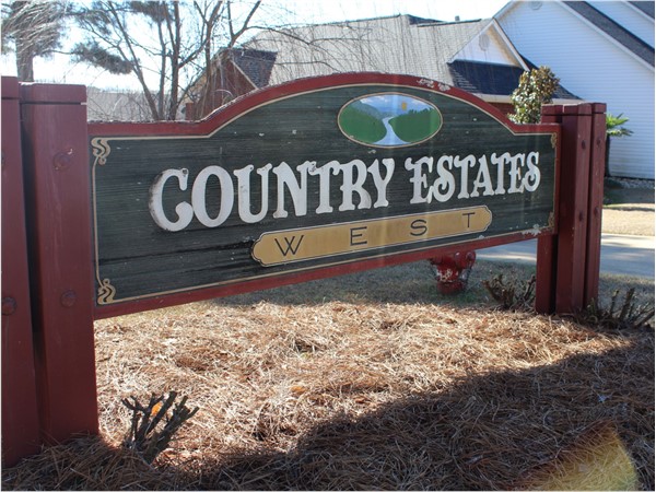 Country Estates West is a beautiful, quiet neighborhood in West Monroe