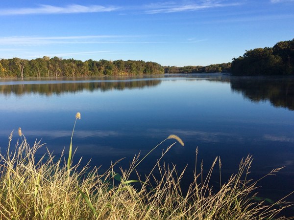 It's a perfect day to walk the 1.5 mile trail around Lake Remembrance 