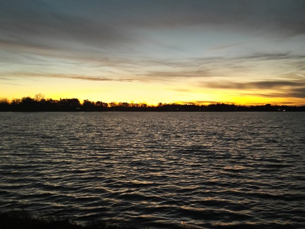 Stunning winter sunset on Loon Lake 