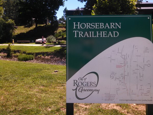 Horsebarn Trailhead, Rogers. One of my favorite spots for picnic, play or a bike ride