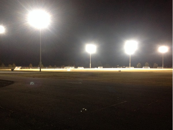 Soccer practice under the lights at Centennial Soccer Park, Conway
