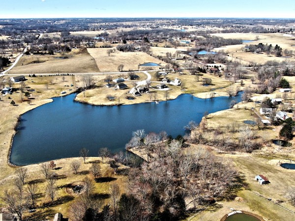 Beautiful subdivision in Kearney Schools that offers two private lakes for residences