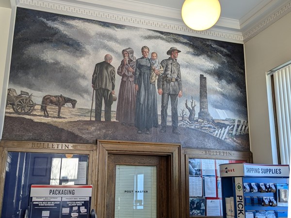 Mural located inside the Pleasant Hill Post Office 