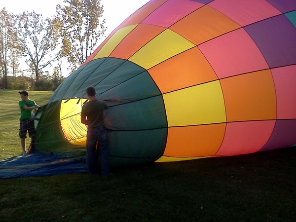 Whether they are on the ground or in the air, hot air balloons are always around in Howell