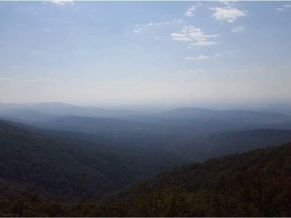 View from one of the lookouts, going up Rich Mountain from Mena