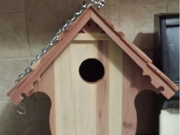 A terrific client just built me a bluebird house! Yes we have bluebirds in Arkansas