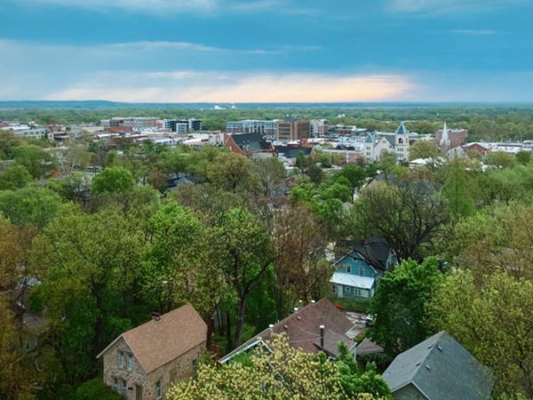 A view of Lawrence from the KU campus