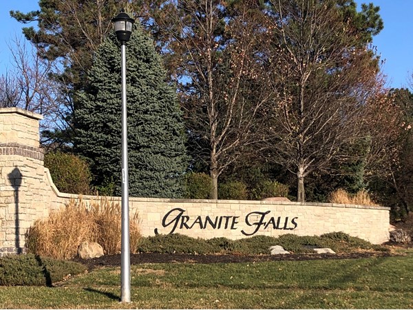 Entrance to Granite Falls neighborhood 