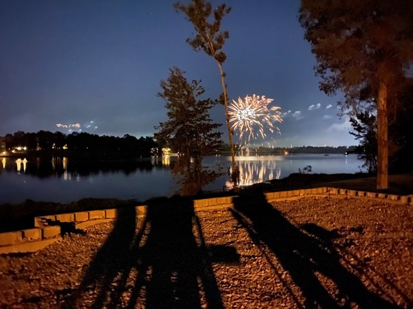Annual firework display over Hurricane Lake