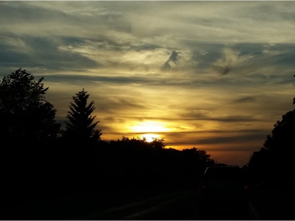 Driving into Boyne seeing this beautiful sunset