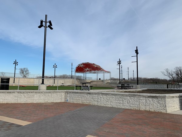 The new amphitheater is complete in downtown Cedar Falls