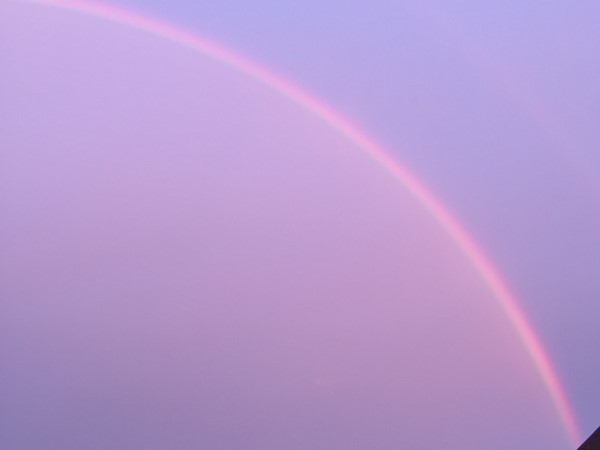 Beautiful double rainbow tonight over Club West