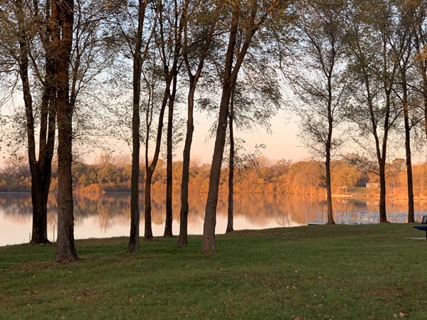 Enjoying a beautiful autumn day at Big Woods Lake