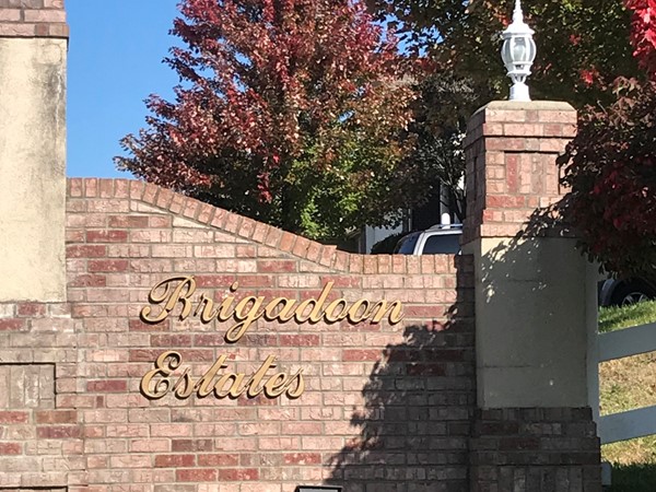 Front entrance to Brigadoon Estates in Grain Valley