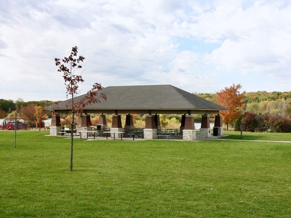 Picnic shelters at the Millennium Park are well designed and spacious