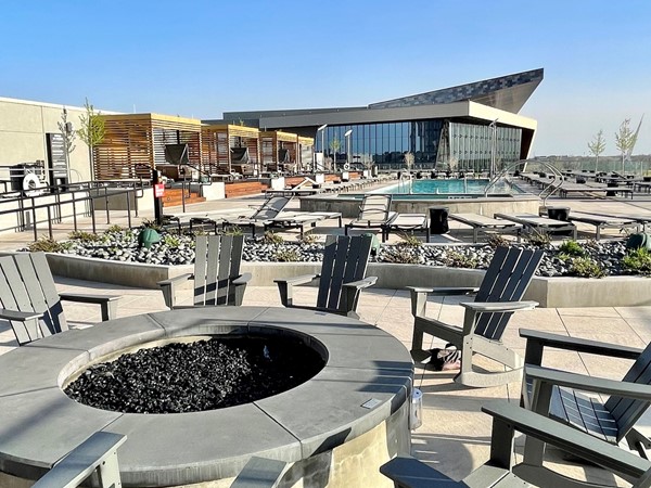 Fire pit, private cabanas and rooftop pool and spa are all available at the Omni Hotel