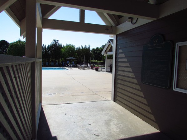 Pool area includes a children's wading pool