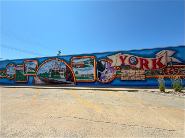 This mural says it all: York—a great place to visit, even better place to live!