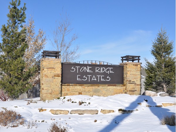 East entrance to Stone Ridge Estates, one of Lincoln's newer neighborhoods