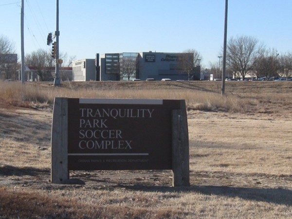 Tranquility Park Soccer Complex just east of Tranquility View neighborhood in Omaha, Nebraska 