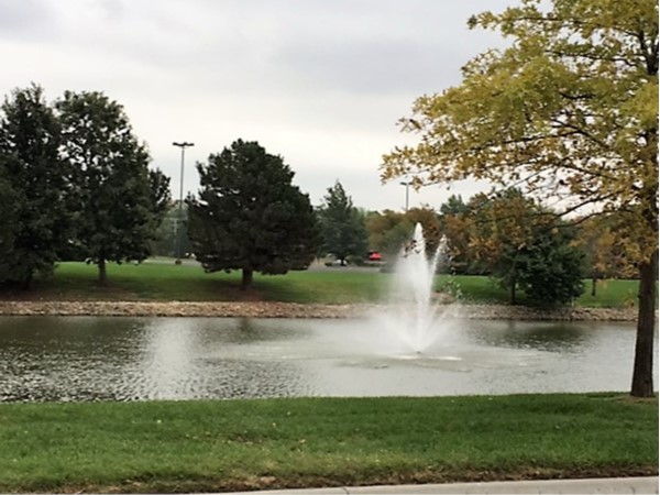 Aberdeen's front pond with a fountain is a great welcoming touch into the neighborhood 
