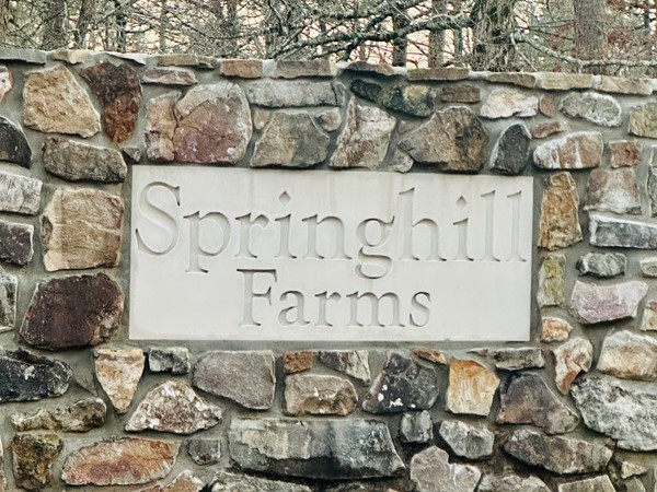 The new marker for Springhill Farms