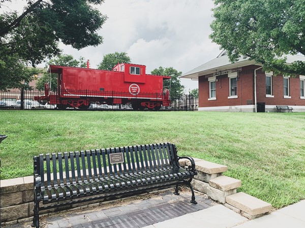 In Downtown Lee's Summit you can spot a beautiful red train, right by Lee's Summit Chamber