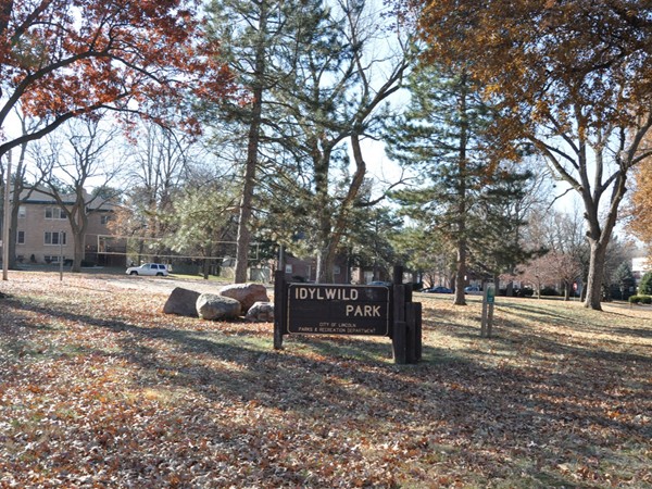 Idylwild Park, nestled in the East Campus area. Also known as Professor's Row