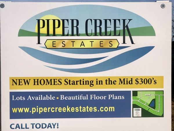 New Piper Creek Estates - Now available 