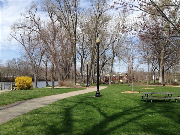 Riverfront Park in Niles is situated along the St. Joseph River and offers miles of walking trails.