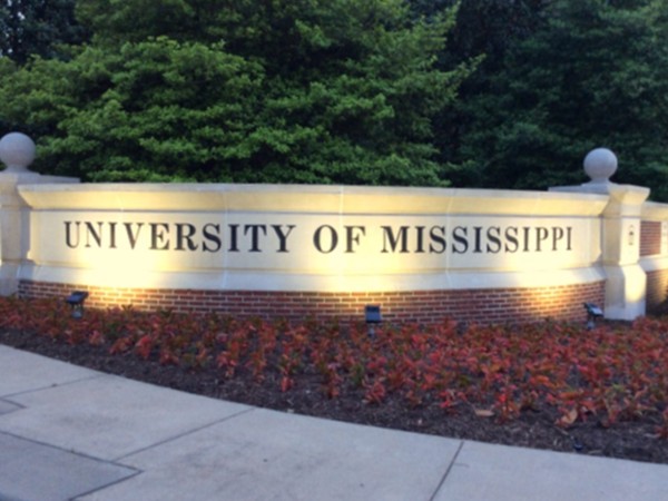 Entrance to "Ole Miss" in the evening.
