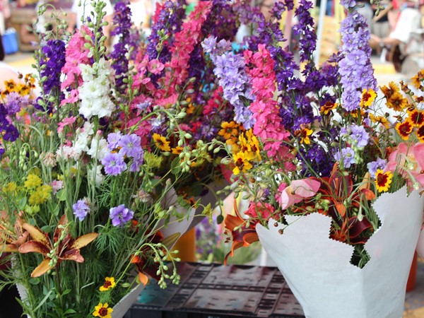 Be sure to pick up beautiful, fresh cut flowers when you visit the River Market in Kansas City