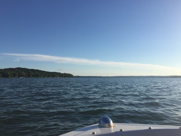 Enjoy Lake Leelanau. Plenty of space on the water for boating and the emerging rowing community