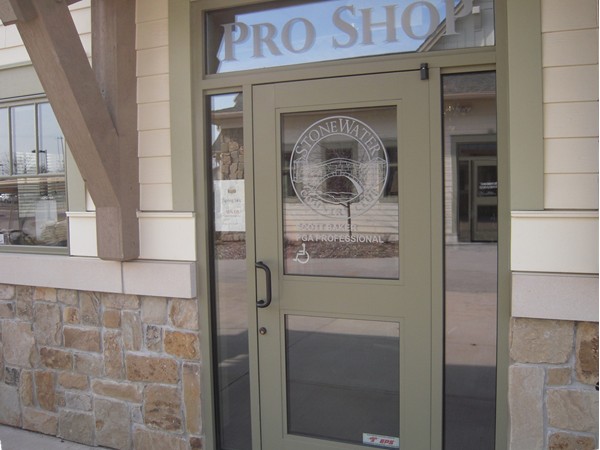 Stonewater Country Club Pro Shop for shopping and meeting with the Club Pro manager