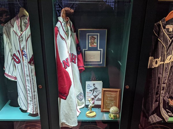 Satchel Paige display at Negro Leagues Baseball Museum