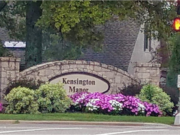 Kensington Manor entrance off Switzer Road, Overland Park 