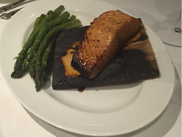 Meat Market Refectory ~ Cedar Plank Salmon cooked to perfection